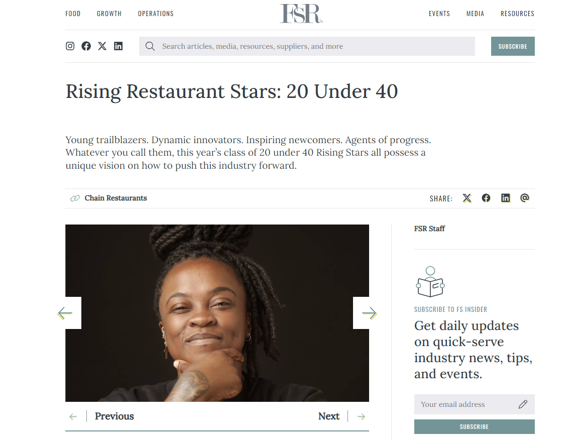 Rising Restaurant Stars